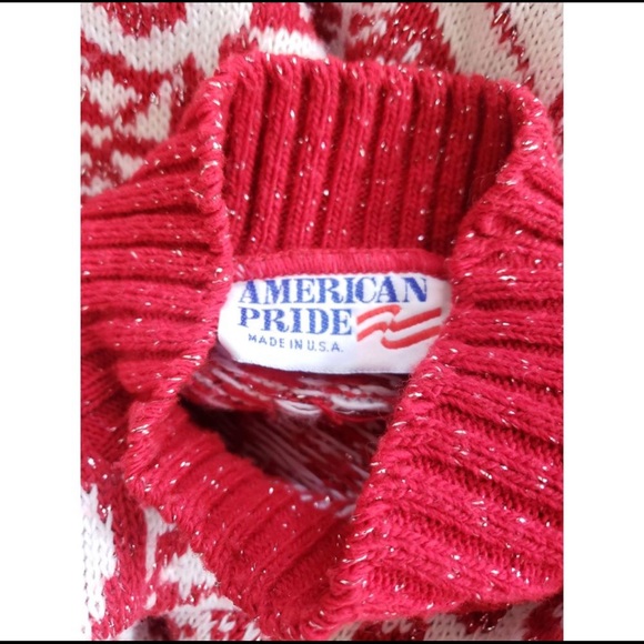 Vintage Winter Sweater Snowflake Sparkly | M - Picture 7 of 7